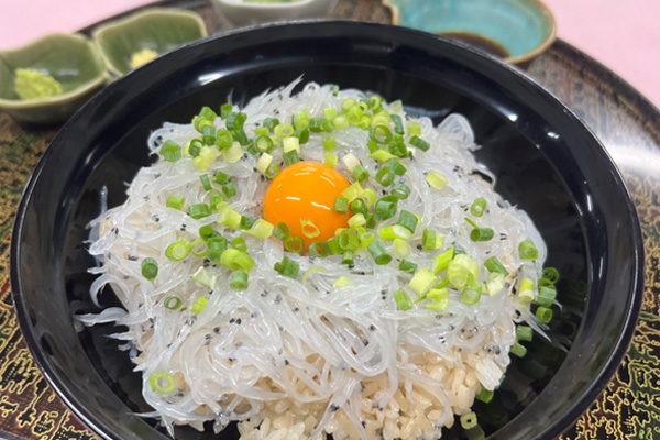 朝採れ　白魚丼